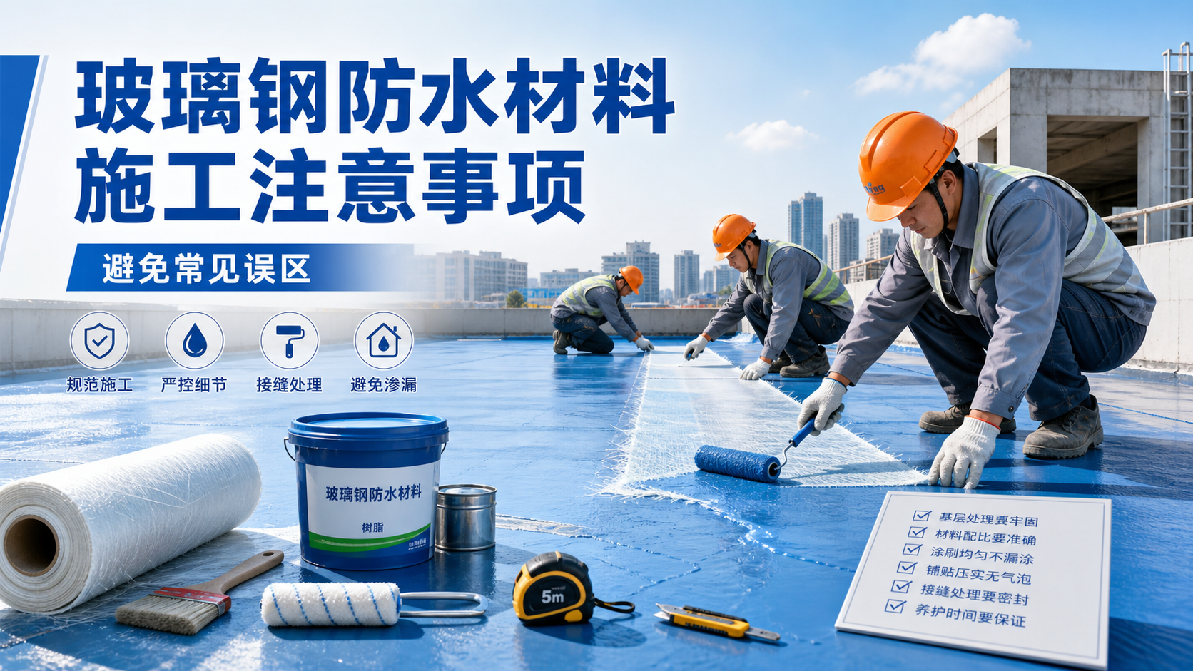 玻璃钢防水材料施工注意事项，避免常见误区 阿拉尔 版